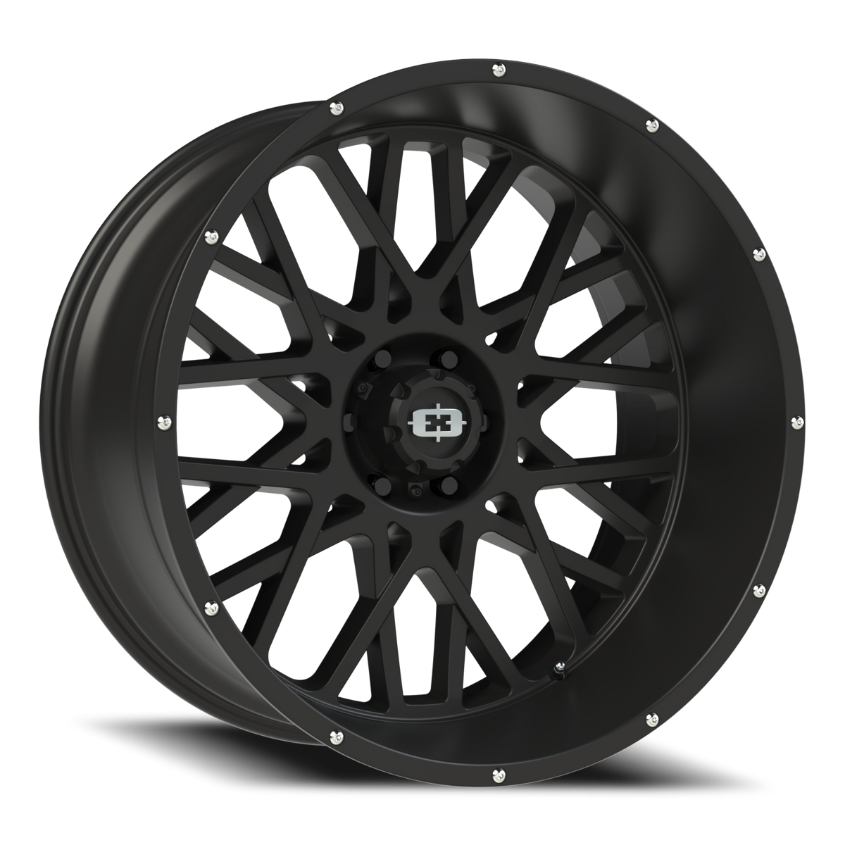 Vision Wheel 412 Satin Black 24x12 -51 6x139.7mm 106.2mm - Wheelwiz