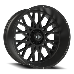 Vision Wheel 412 Satin Black 24x12 -51 6x139.7mm 106.2mm - Wheelwiz