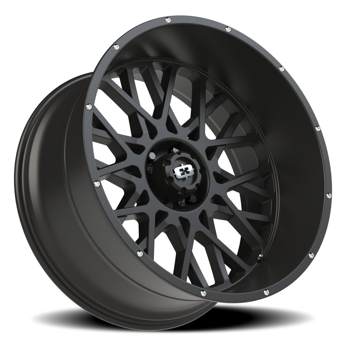 Vision Wheel 412 Satin Black 24x12 -51 6x139.7mm 106.2mm - Wheelwiz