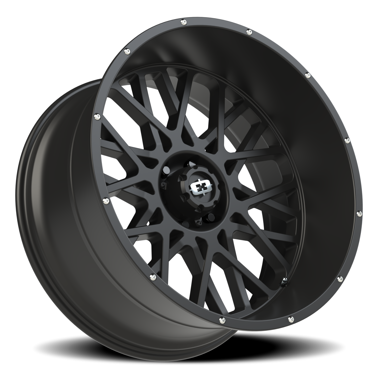 Vision Wheel 412 Satin Black 24x12 -51 6x139.7mm 106.2mm - Wheelwiz