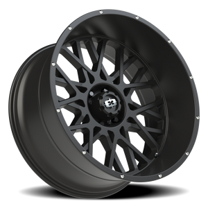 Vision Wheel 412 Satin Black 24x12 -51 6x139.7mm 106.2mm - Wheelwiz