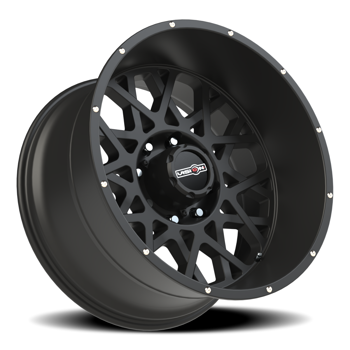 Vision Wheel 412 Satin Black 22x12 -51 8x170mm 125.2mm - Wheelwiz