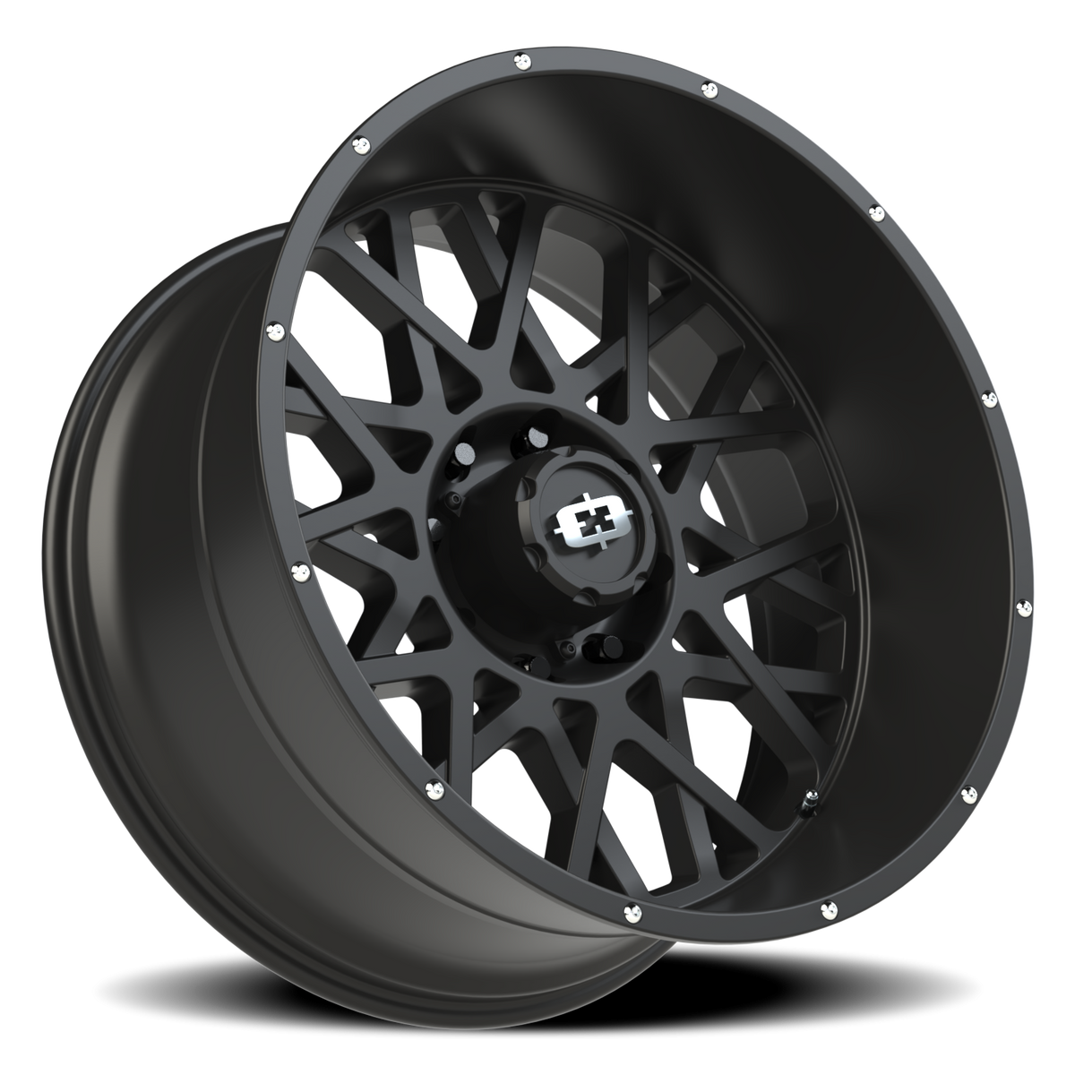 Vision Wheel 412 Satin Black 24x12 -51 8x180mm 124.2mm - Wheelwiz
