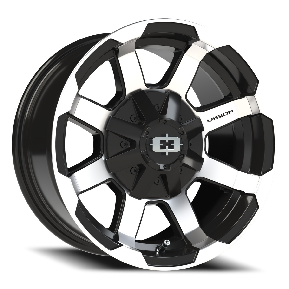 Vision Wheel 413 Gloss Black Machined Face 15x7.5 -12 6x139.7mm 110mm - Wheelwiz