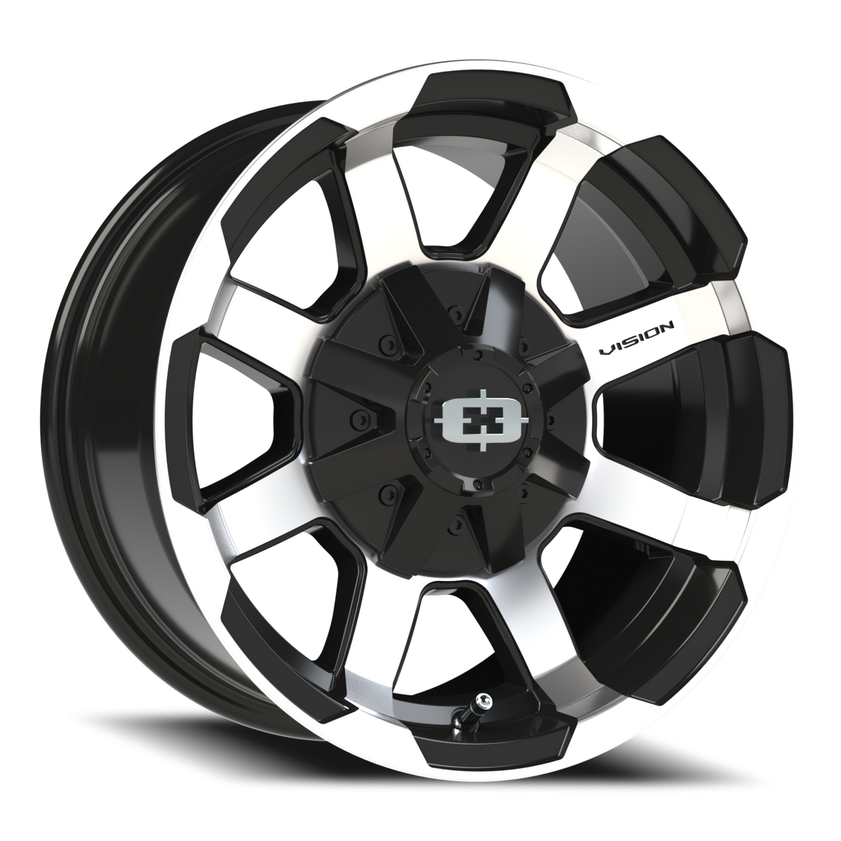 Vision Wheel 413 Gloss Black Machined Face 15x7.5 -12 5x139.7mm 110mm - Wheelwiz