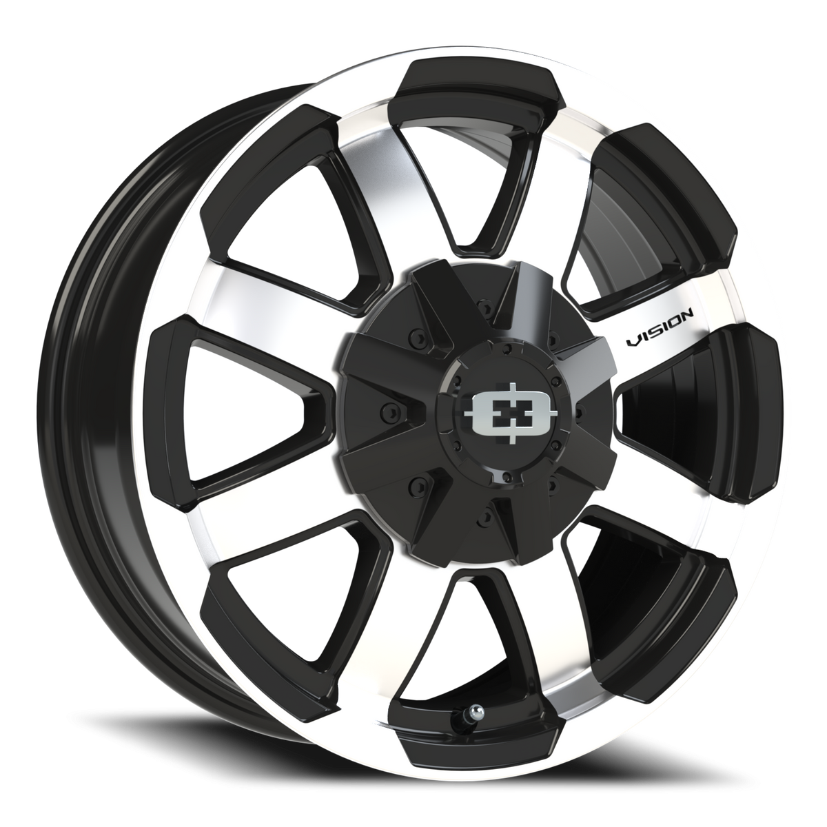 Vision Wheel 413 Gloss Black Machined Face 16x6.5 +45 6x130mm 84mm - Wheelwiz