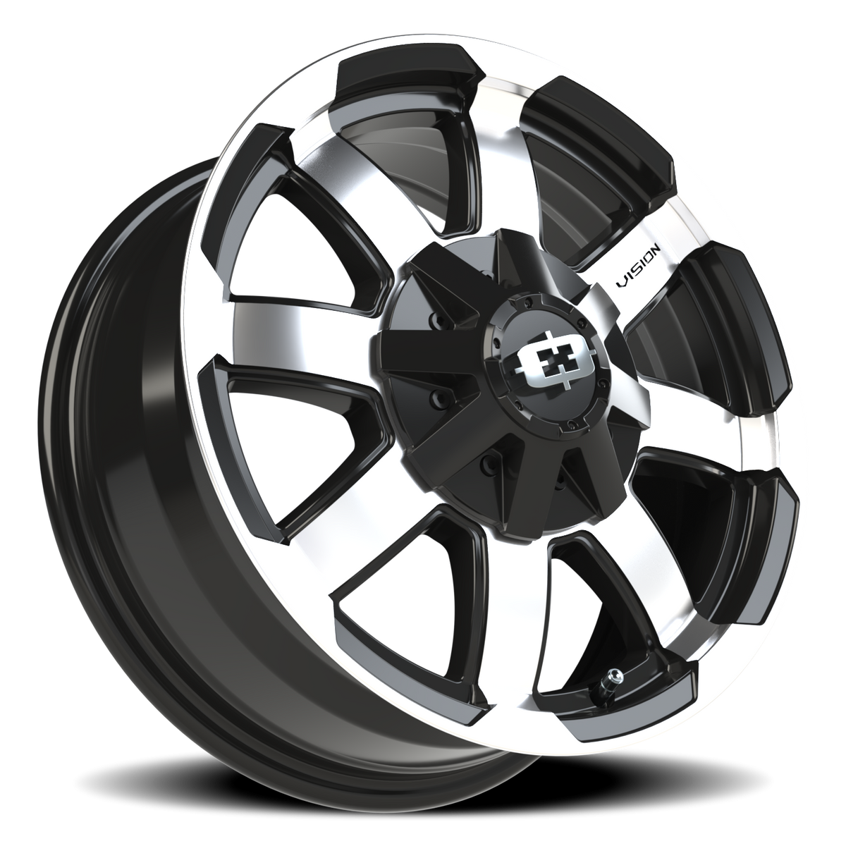 Vision Wheel 413 Gloss Black Machined Face 16x6.5 +45 6x130mm 84mm - Wheelwiz