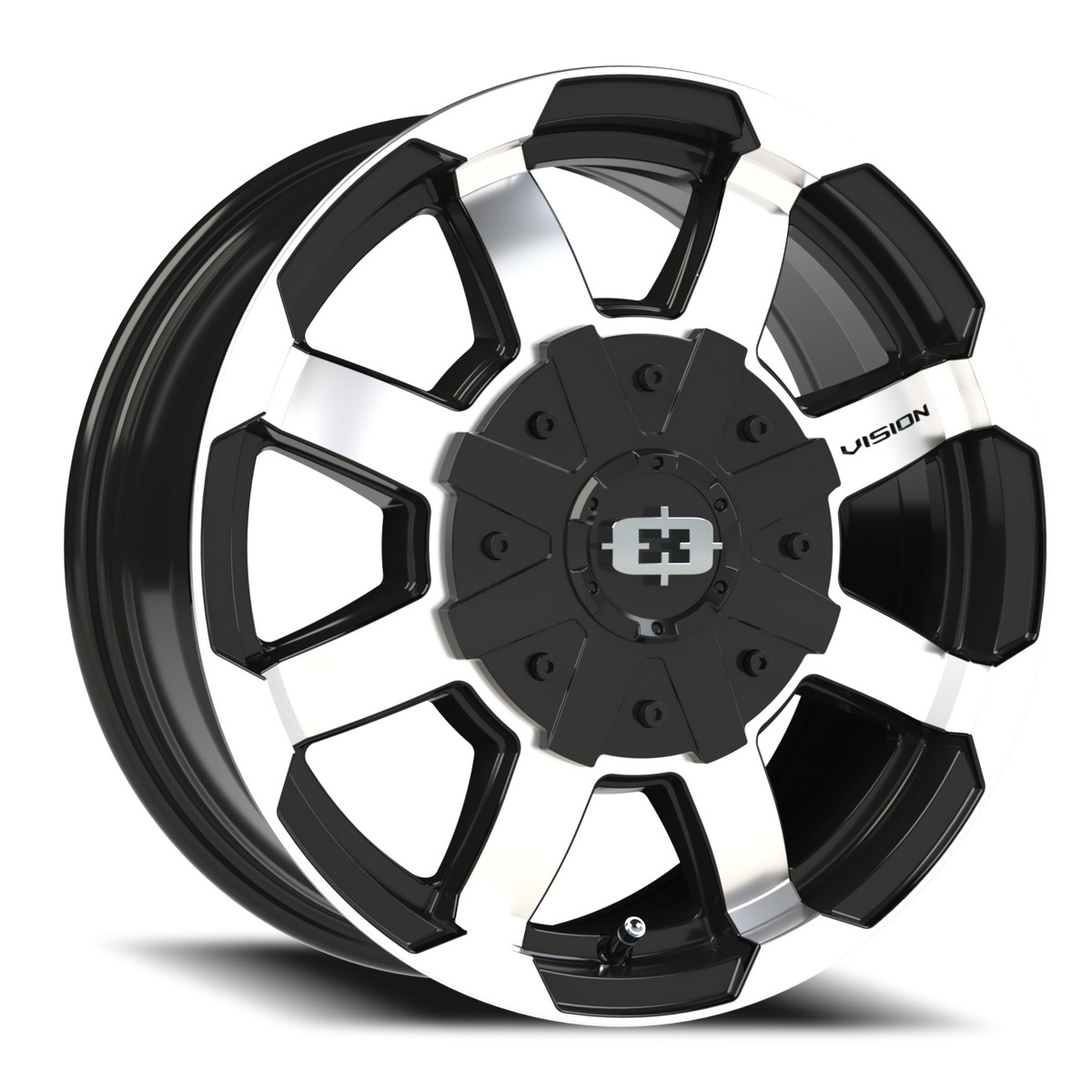 Vision Wheel 413 Gloss Black Machined Face 16x6.5 +45 5x160mm 65.1mm - Wheelwiz