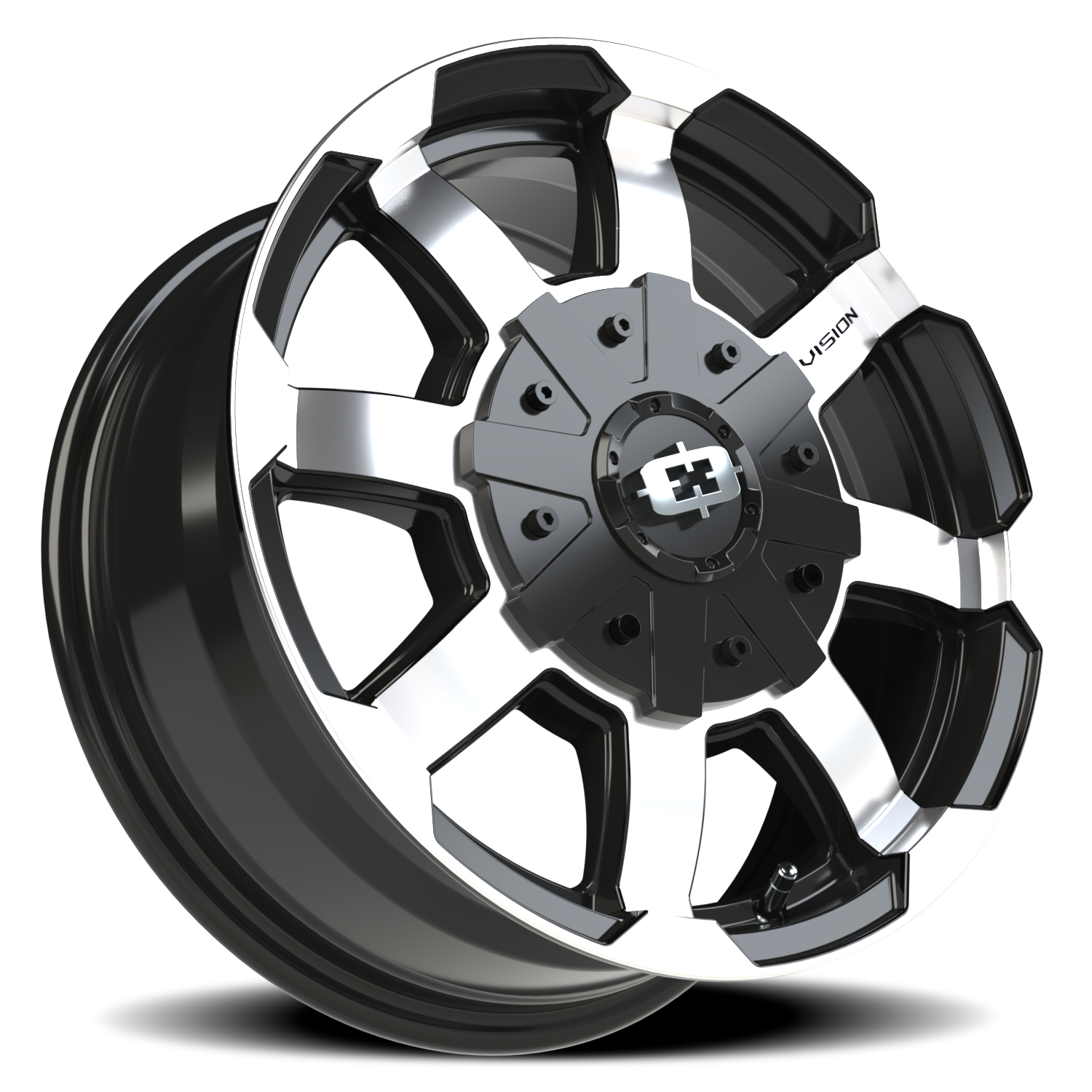 Vision Wheel 413 Gloss Black Machined Face 16x6.5 +45 5x160mm 65.1mm - Wheelwiz