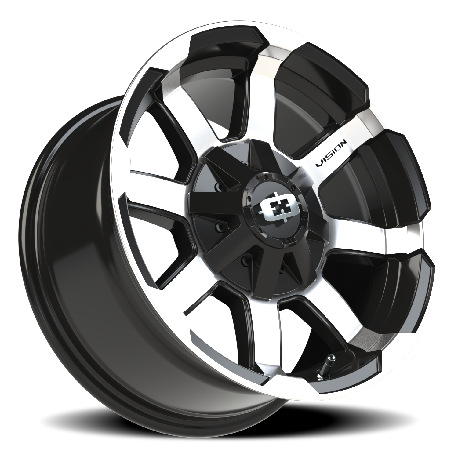 Vision Wheel 413 Gloss Black Machined Face 16x8 0 5x114.3mm 83mm - Wheelwiz