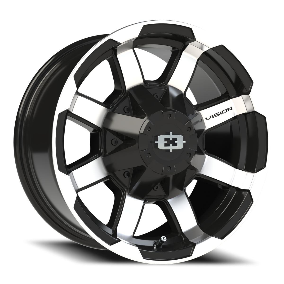 Vision Wheel 413 Gloss Black Machined Face 16x8 0 8x165.1mm 125.2mm - Wheelwiz