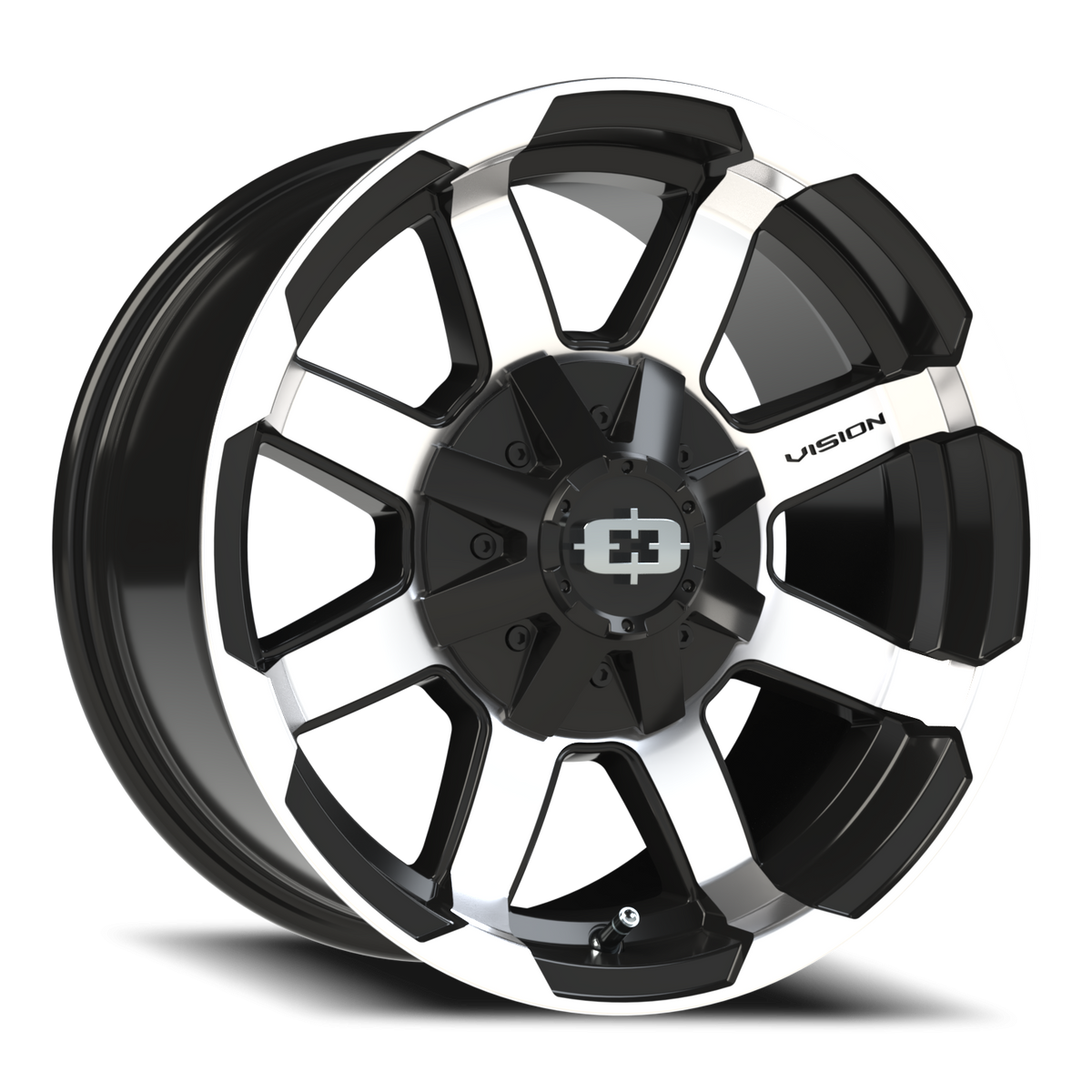 Vision Wheel 413 Gloss Black Machined Face 16x8 0 5x139.7mm 110mm - Wheelwiz