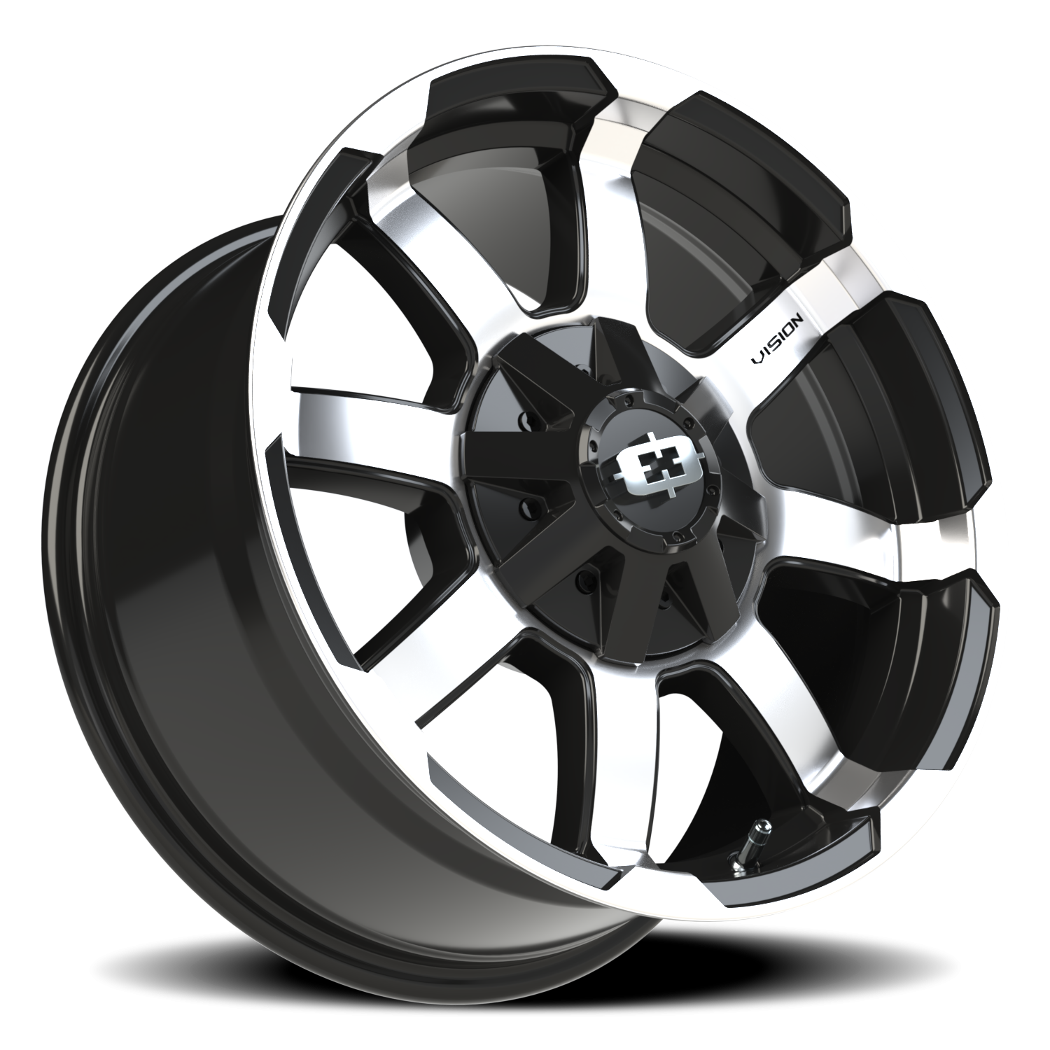 Vision Wheel 413 Gloss Black Machined Face 17x8.5 +18 6x135mm 87.1mm - Wheelwiz