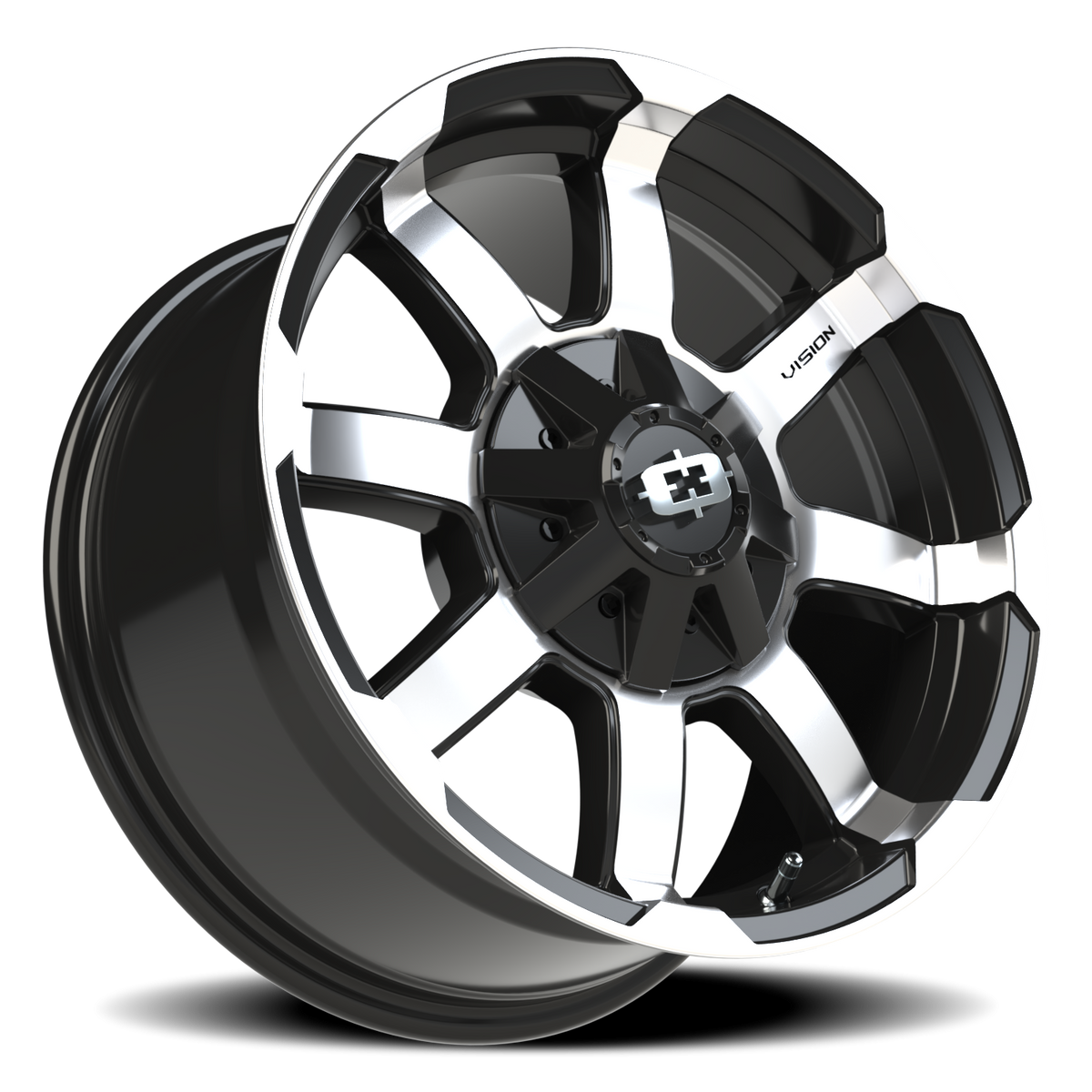 Vision Wheel 413 Gloss Black Machined Face 17x8.5 +18 6x120mm 67mm - Wheelwiz