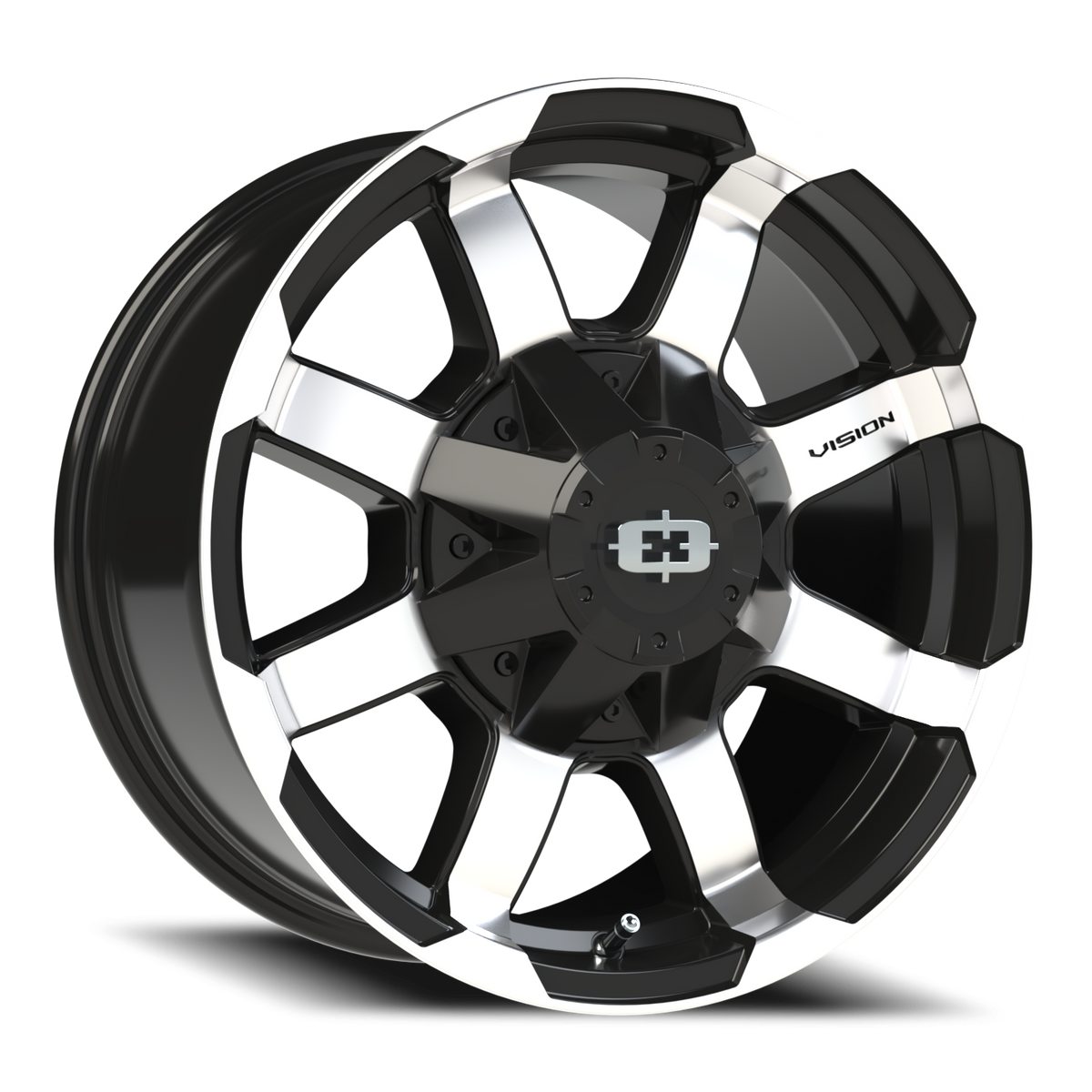 Vision Wheel 413 Gloss Black Machined Face 17x8.5 +18 8x180mm 124.2mm - Wheelwiz