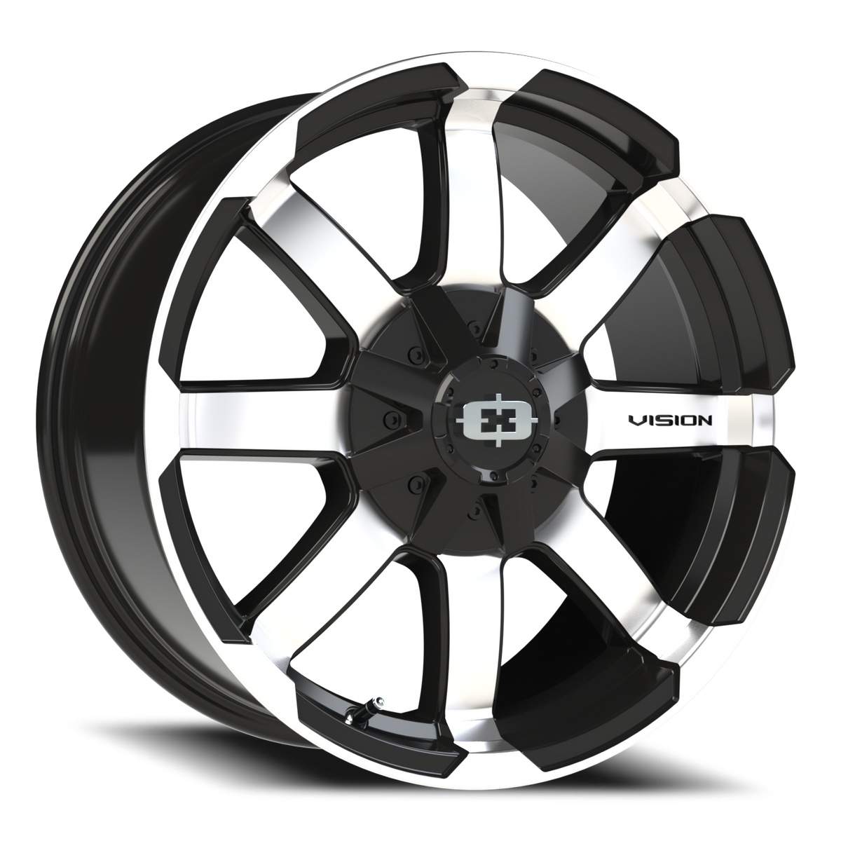 Vision Wheel 413 Gloss Black Machined Face 18x8.5 0 5x114.3mm 83mm - Wheelwiz