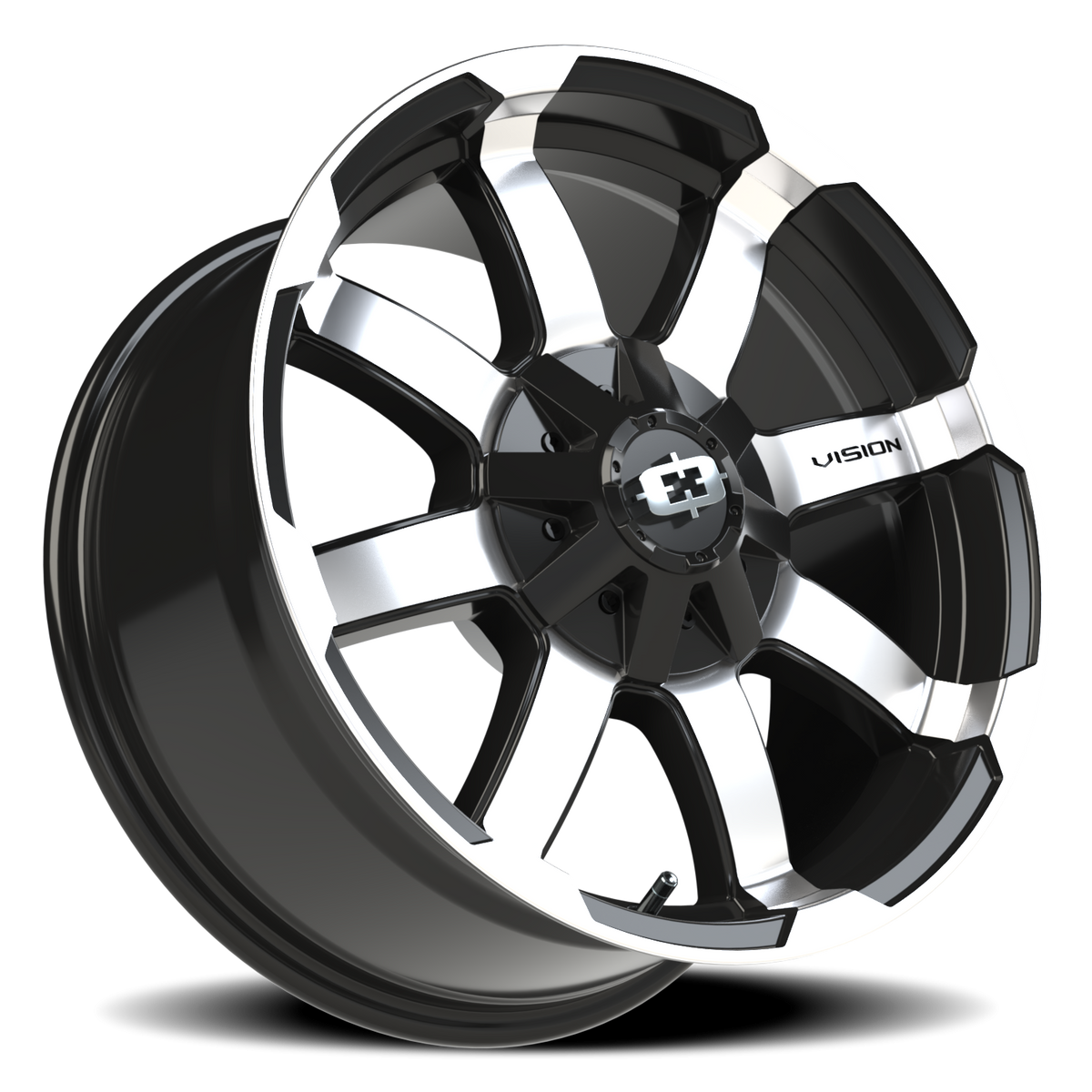 Vision Wheel 413 Gloss Black Machined Face 18x8.5 0 5x114.3mm 83mm - Wheelwiz