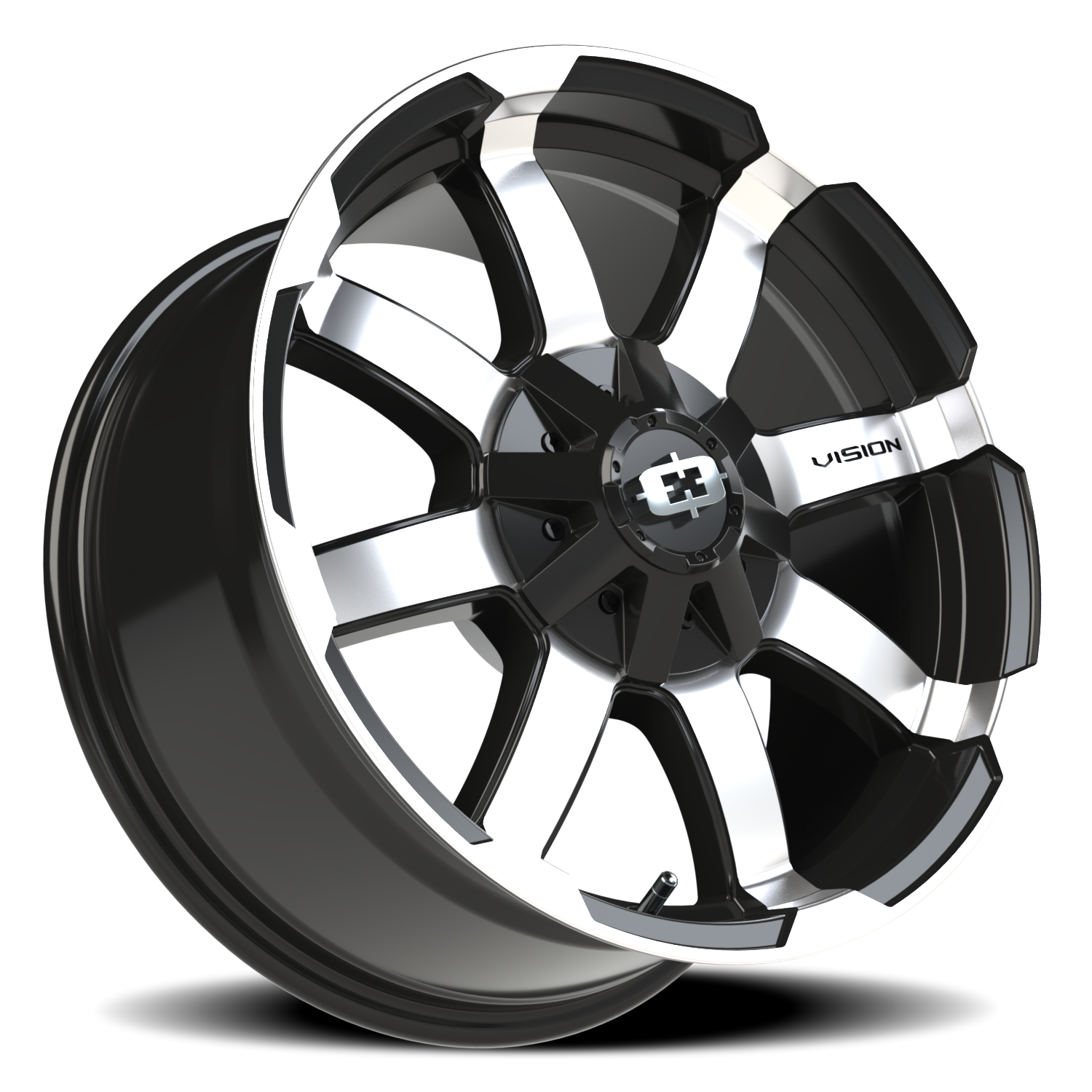 Vision Wheel 413 Gloss Black Machined Face 18x8.5 0 5x114.3mm 83mm - Wheelwiz