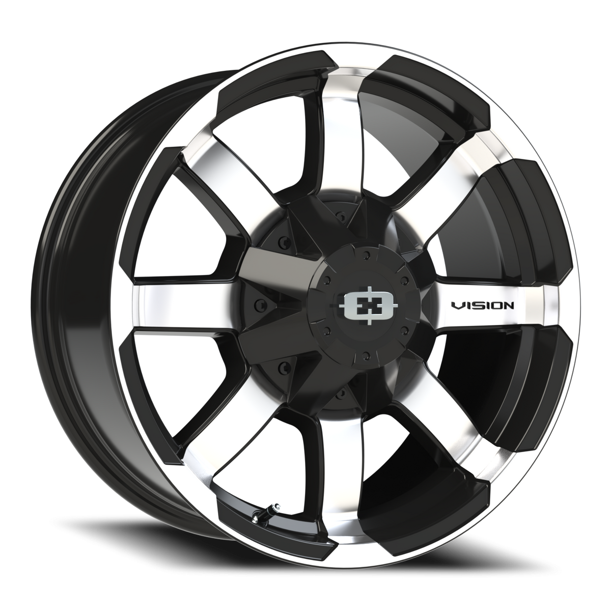 Vision Wheel 413 Gloss Black Machined Face 18x8.5 +18 8x165.1mm 125.2mm - Wheelwiz