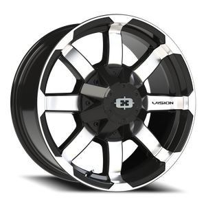 Vision Wheel 413 Gloss Black Machined Face 18x8.5 +18 8x165.1mm 125.2mm - Wheelwiz