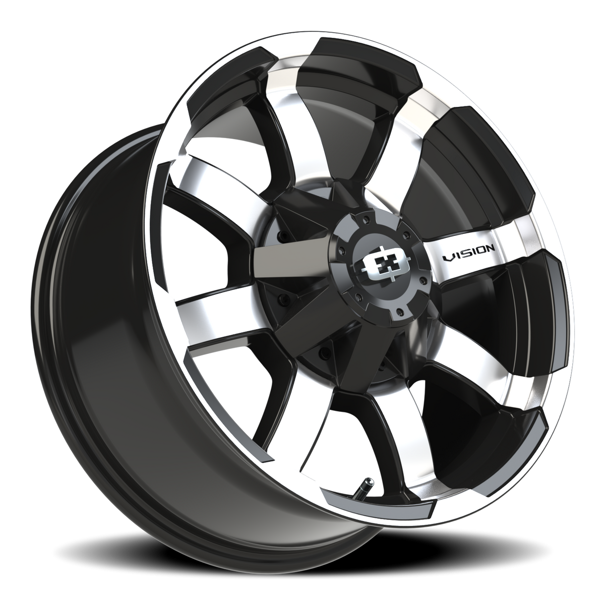 Vision Wheel 413 Gloss Black Machined Face 18x8.5 +18 8x165.1mm 125.2mm - Wheelwiz