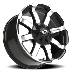Vision Wheel 413 Gloss Black Machined Face 18x8.5 +18 6x139.7mm 106.2mm - Wheelwiz
