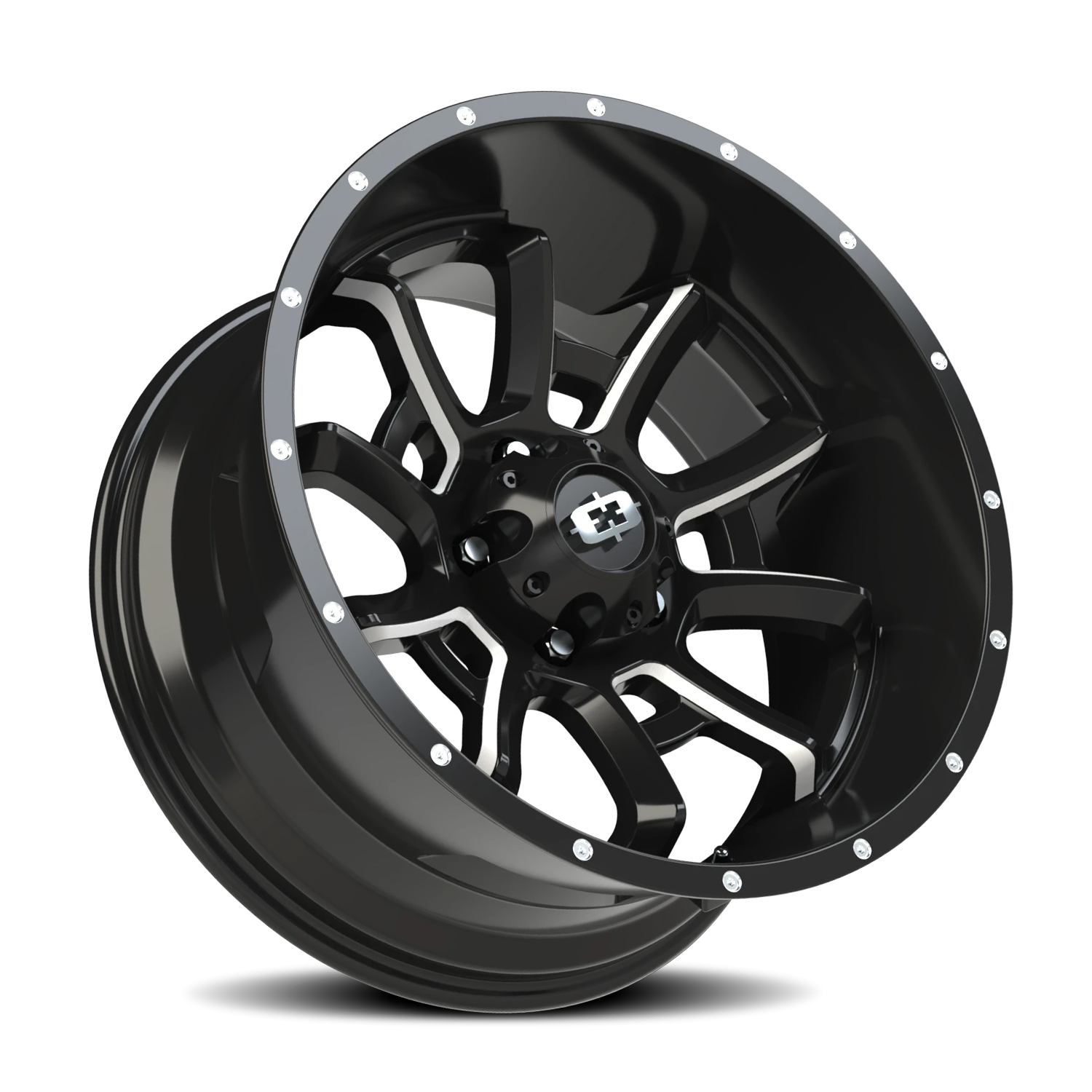 Vision Wheel 415 Gloss Black Milled Spoke 20x10 -25 5x150mm 110.2mm - Wheelwiz