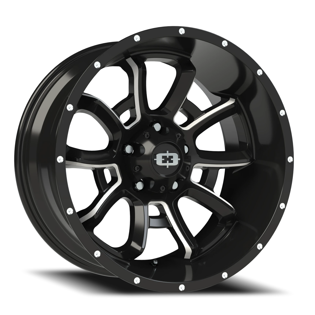 Vision Wheel 415 Gloss Black Milled Spoke 20x10 -25 5x139.7mm 108mm - Wheelwiz