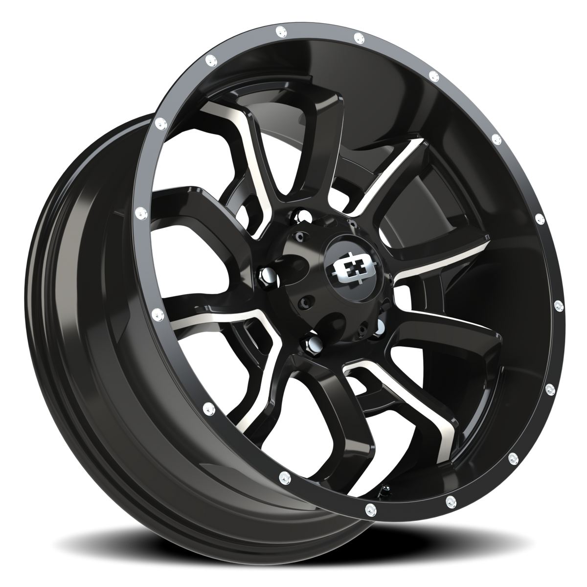 Vision Wheel 415 Gloss Black Milled Spoke 20x9 +12 5x139.7mm 108mm - Wheelwiz