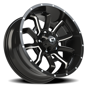 Vision Wheel 415 Gloss Black Milled Spoke 20x9 +12 5x139.7mm 108mm - Wheelwiz