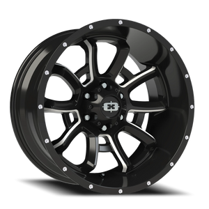 Vision Wheel 415 Gloss Black Milled Spoke 20x10 -25 6x139.7mm 106.2mm - Wheelwiz