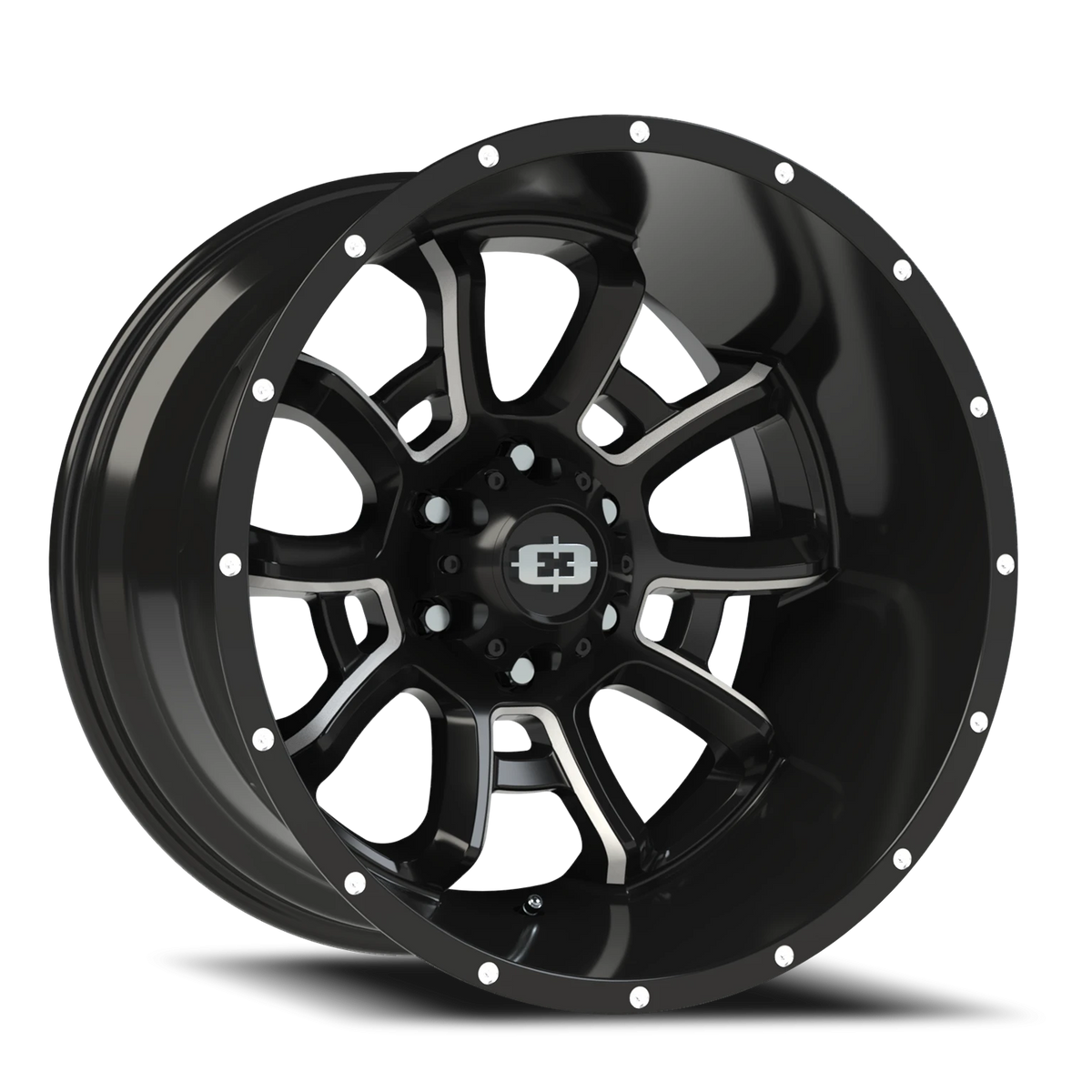 Vision Wheel 415 Gloss Black Milled Spoke 20x12 -51 6x135mm 87.1mm - Wheelwiz