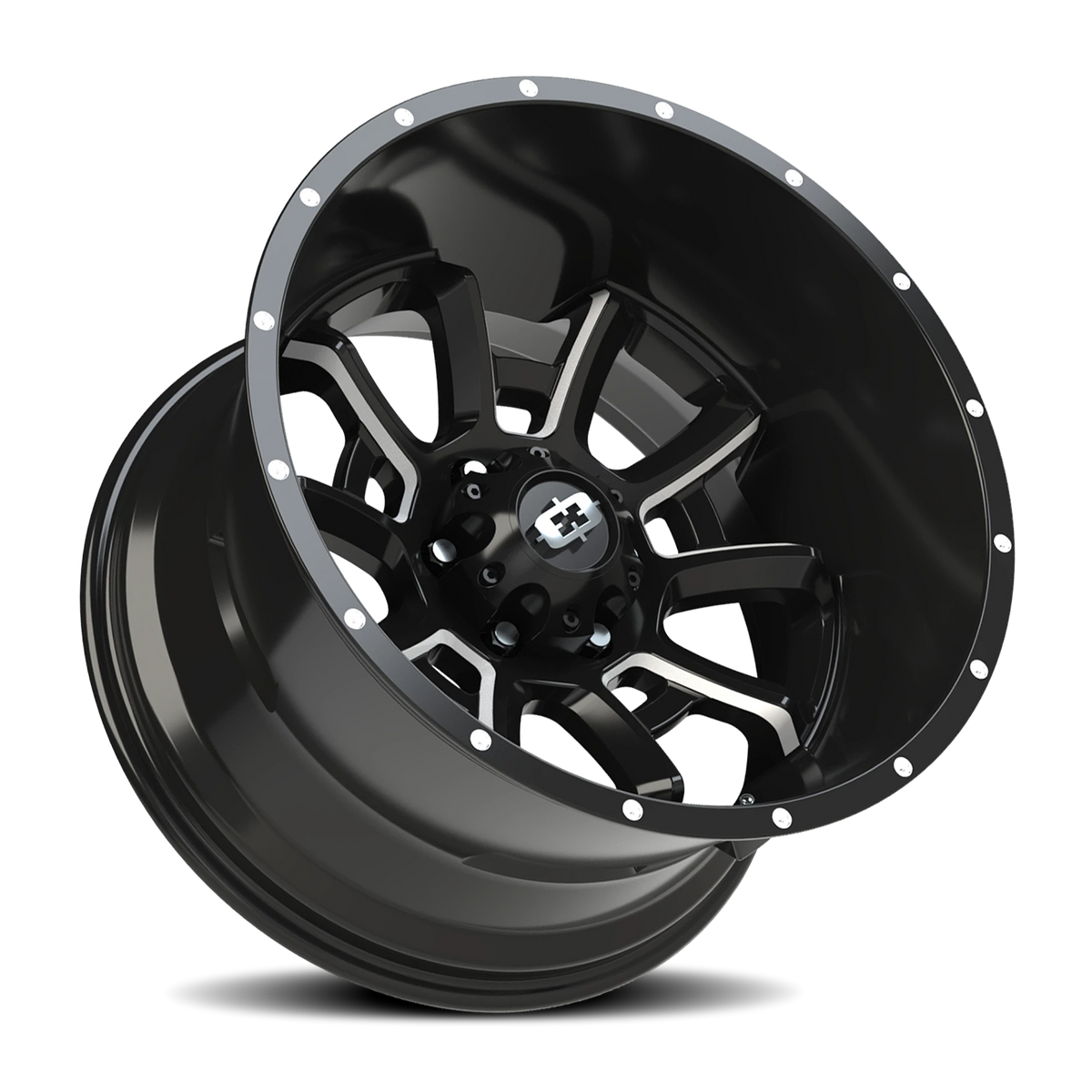 Vision Wheel 415 Gloss Black Milled Spoke 20x12 -51 6x135mm 87.1mm - Wheelwiz