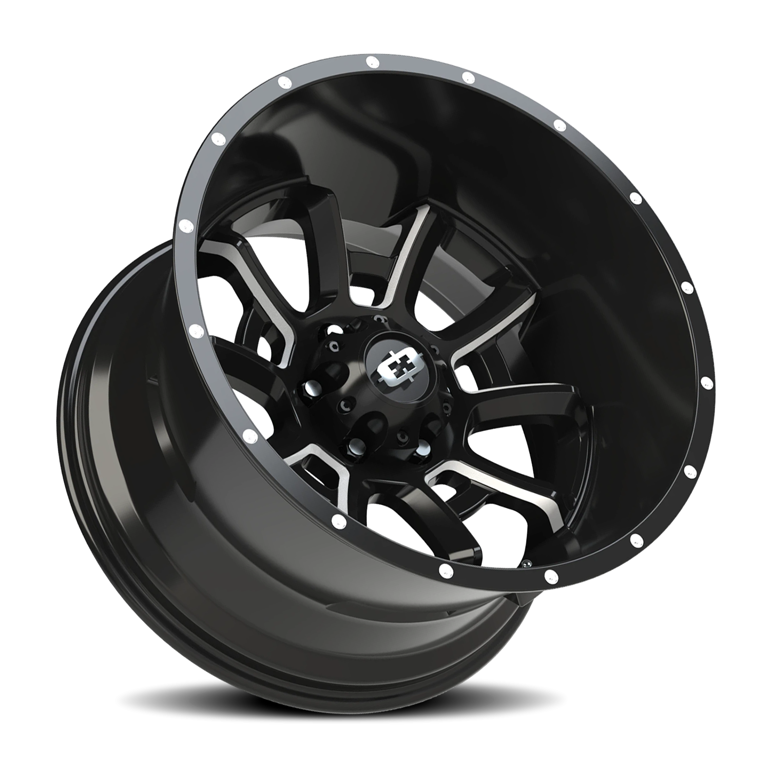 Vision Wheel 415 Gloss Black Milled Spoke 20x12 -51 6x135mm 87.1mm - Wheelwiz