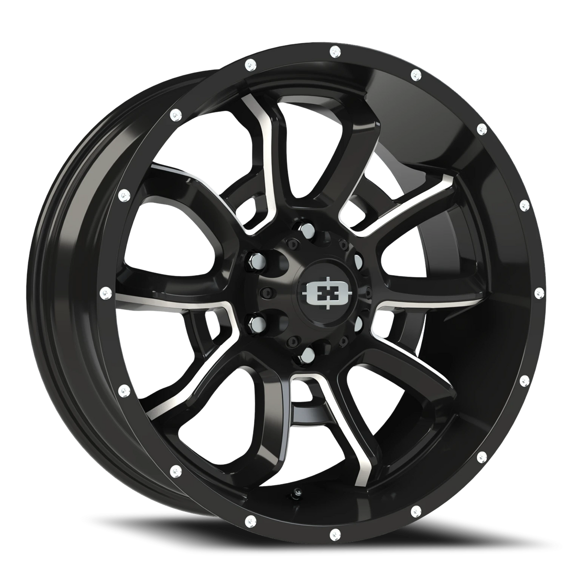 Vision Wheel 415 Gloss Black Milled Spoke 20x9 +12 6x135mm 87.1mm - Wheelwiz