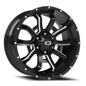 Vision Wheel 415 Gloss Black Milled Spoke 20x9 +12 6x135mm 87.1mm - Wheelwiz