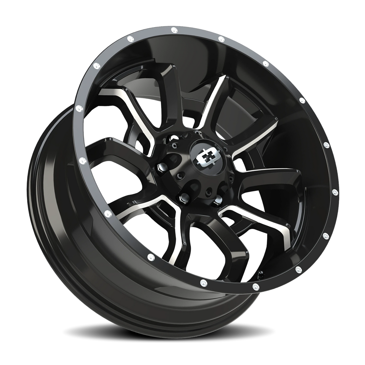 Vision Wheel 415 Gloss Black Milled Spoke 20x9 +12 6x135mm 87.1mm - Wheelwiz
