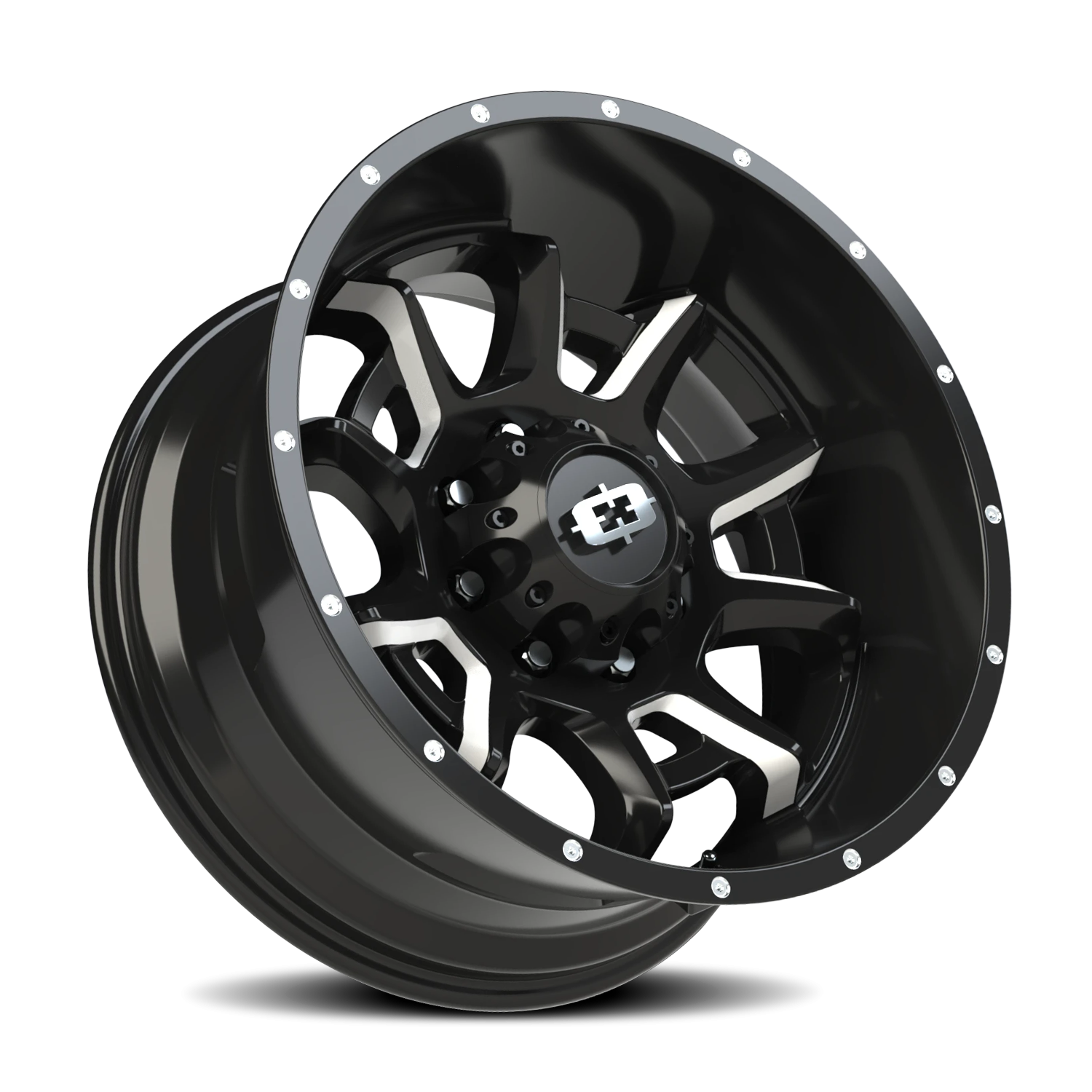 Vision Wheel 415 Gloss Black Milled Spoke 20x10 -25 8x170mm 125.2mm - Wheelwiz