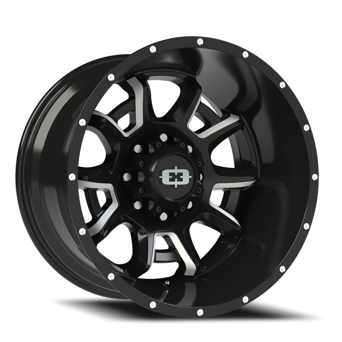 Vision Wheel 415 Gloss Black Milled Spoke 20x12 -51 8x180mm 124.2mm - Wheelwiz