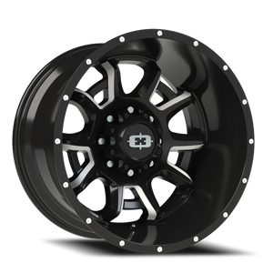 Vision Wheel 415 Gloss Black Milled Spoke 20x12 -51 8x180mm 124.2mm - Wheelwiz