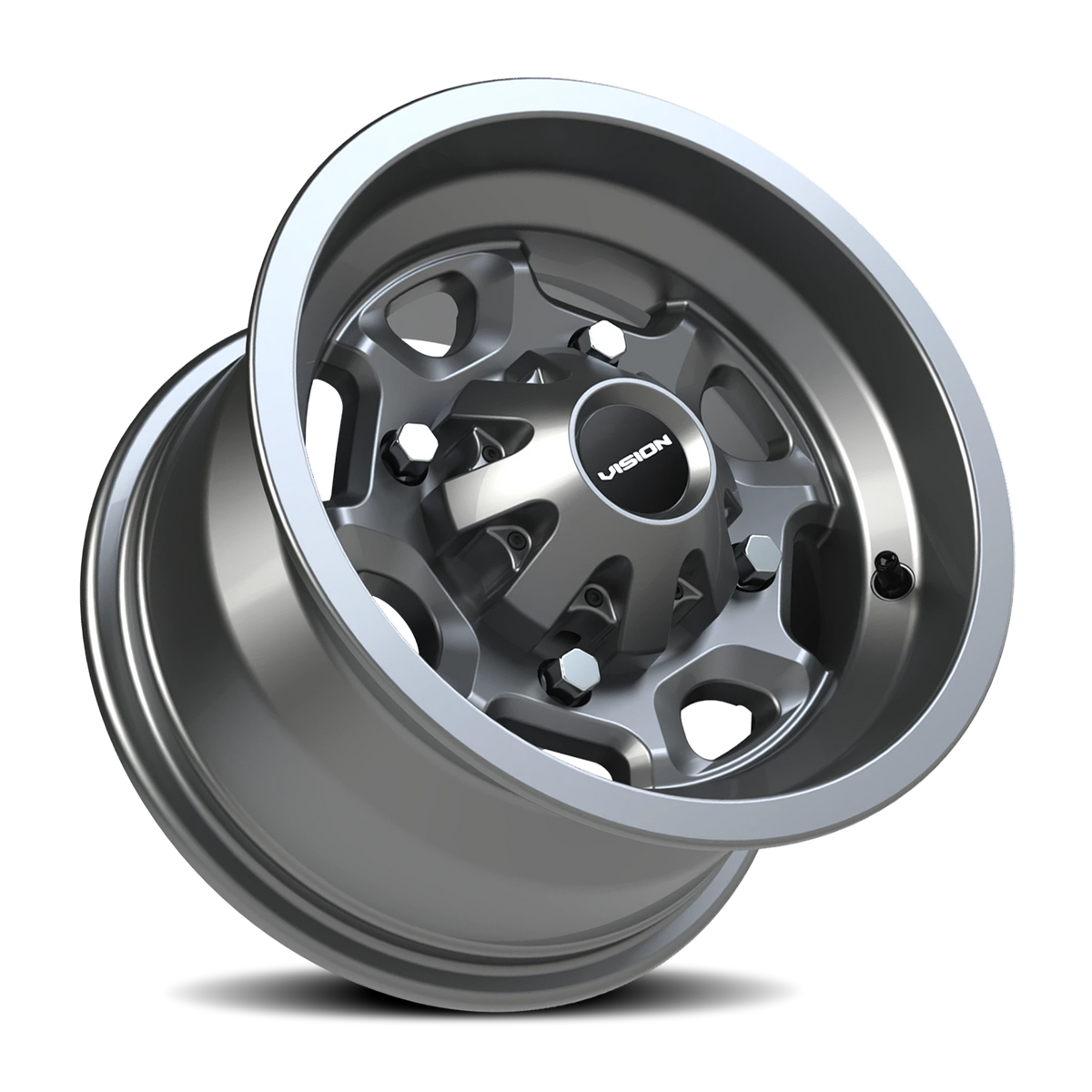 Vision Wheel 415 Gunmetal 12x7 +3 4x110mm 86mm - Wheelwiz