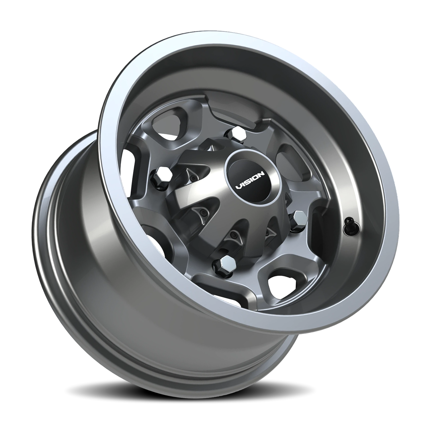 Vision Wheel 415 Gunmetal 12x7 +3 4x110mm 86mm - Wheelwiz