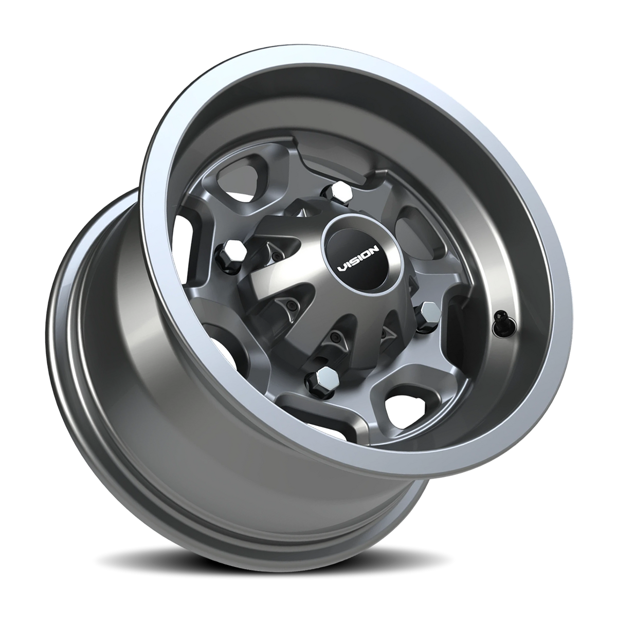 Vision Wheel 415 Gunmetal 12x7 +3 4x136mm 110.5mm - Wheelwiz