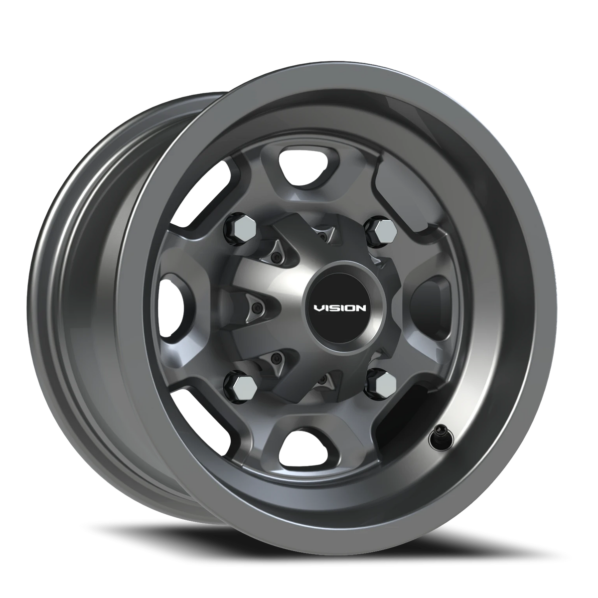 Vision Wheel 415 Gunmetal 12x7 +3 4x156mm 131.1mm - Wheelwiz
