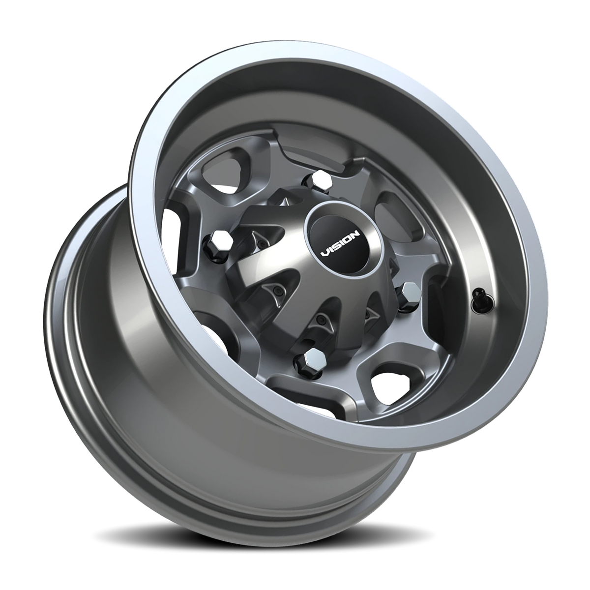 Vision Wheel 415 Gunmetal 12x7 +3 4x156mm 131.1mm - Wheelwiz