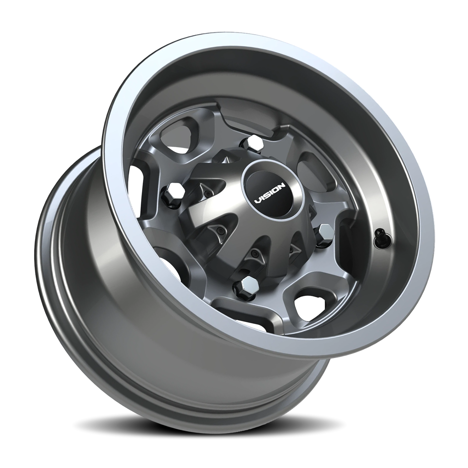 Vision Wheel 415 Gunmetal 12x7 +3 4x156mm 131.1mm - Wheelwiz