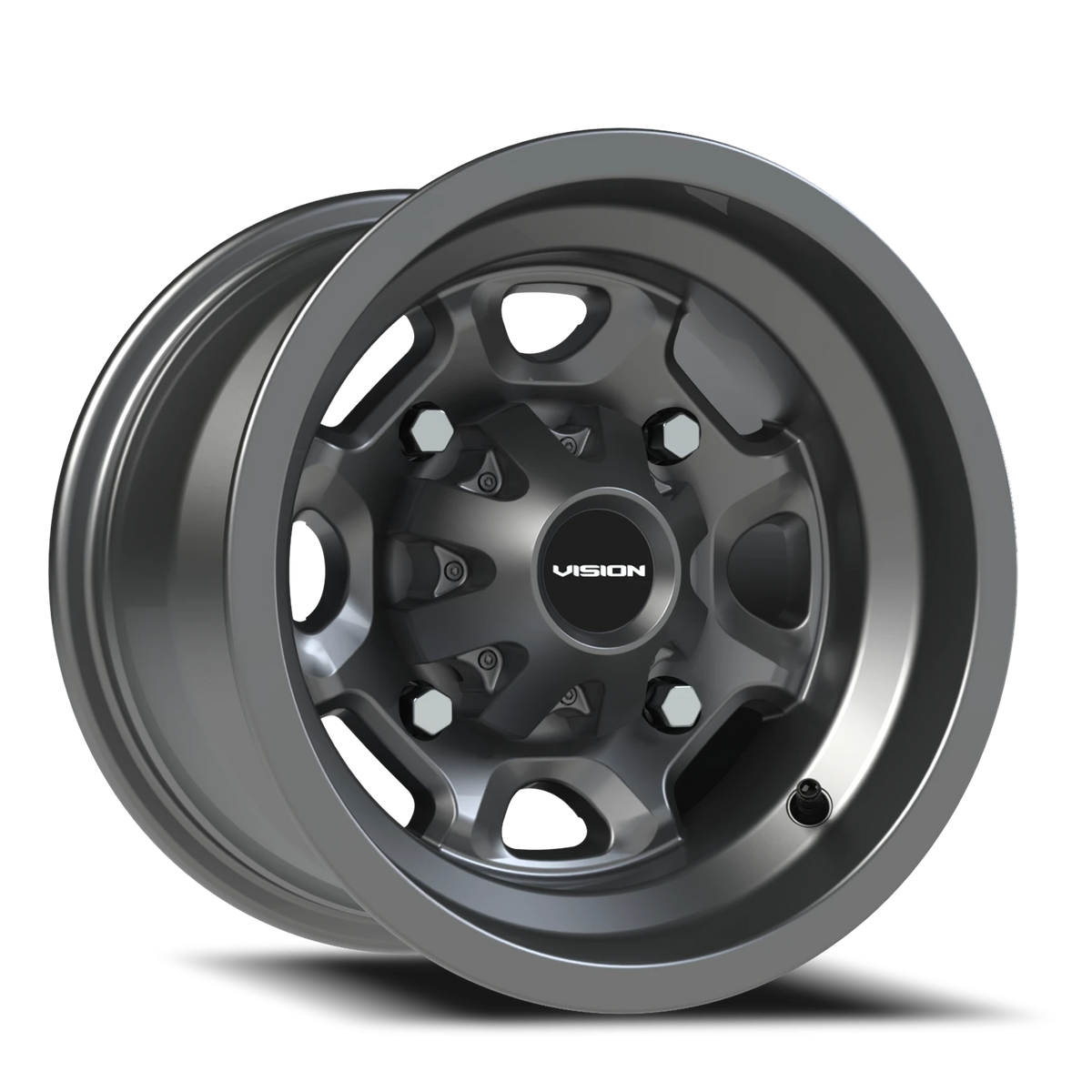 Vision Wheel 415 Gunmetal 12x8 -10 4x110mm 86mm - Wheelwiz