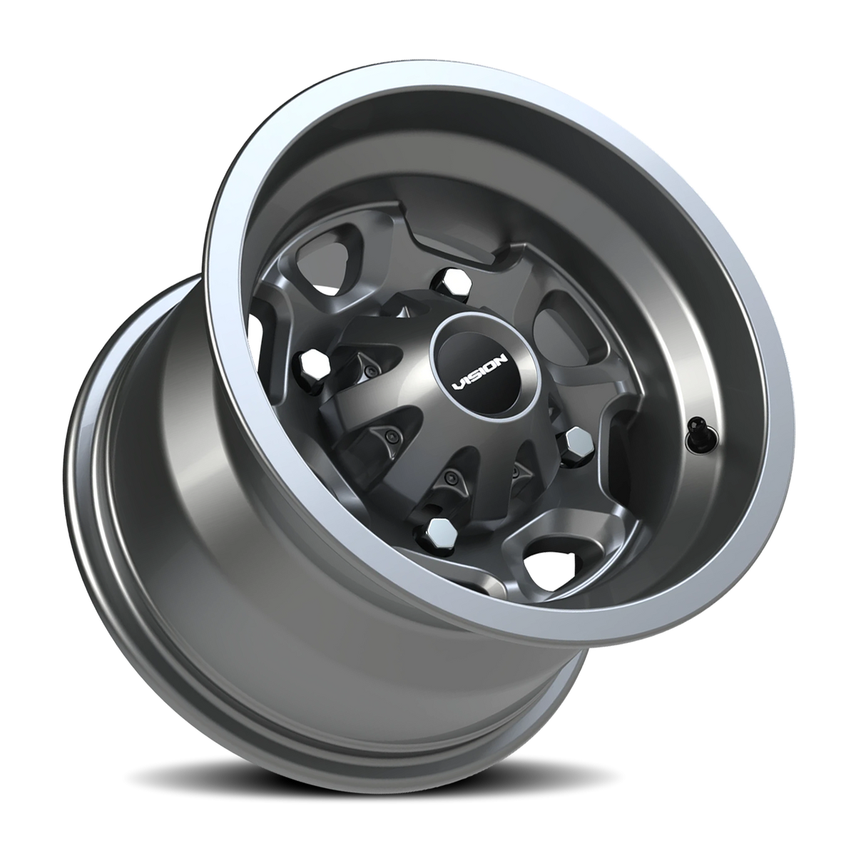 Vision Wheel 415 Gunmetal 12x8 -10 4x110mm 86mm - Wheelwiz