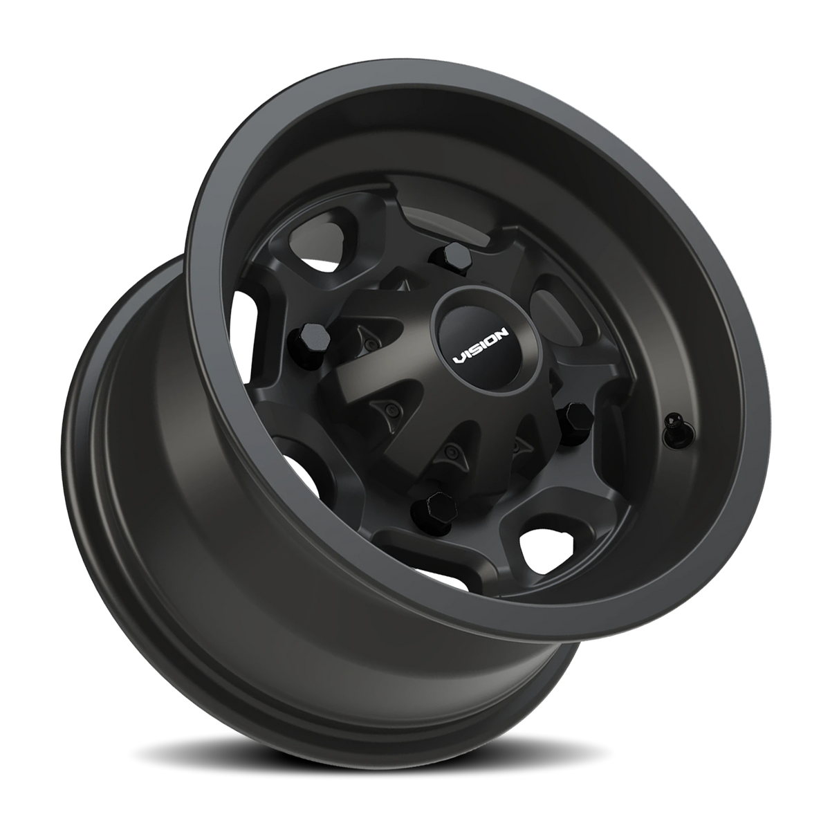 Vision Wheel 415 Matte Black 12x7 +3 4x156mm 131.1mm - Wheelwiz