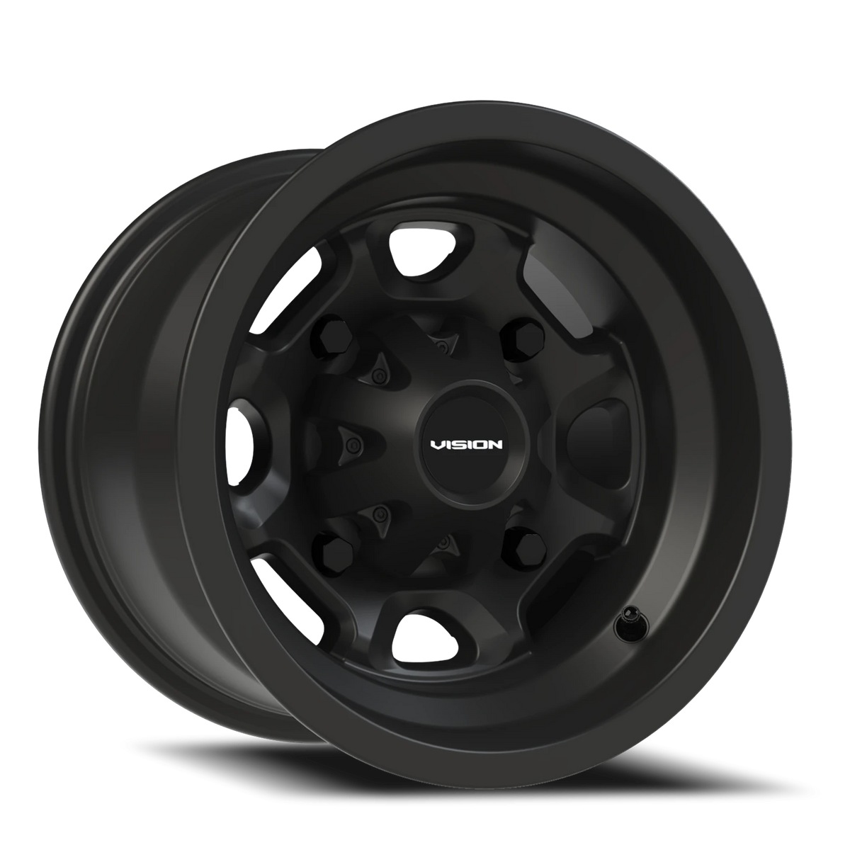 Vision Wheel 415 Matte Black 12x8 -10 4x110mm 86mm - Wheelwiz